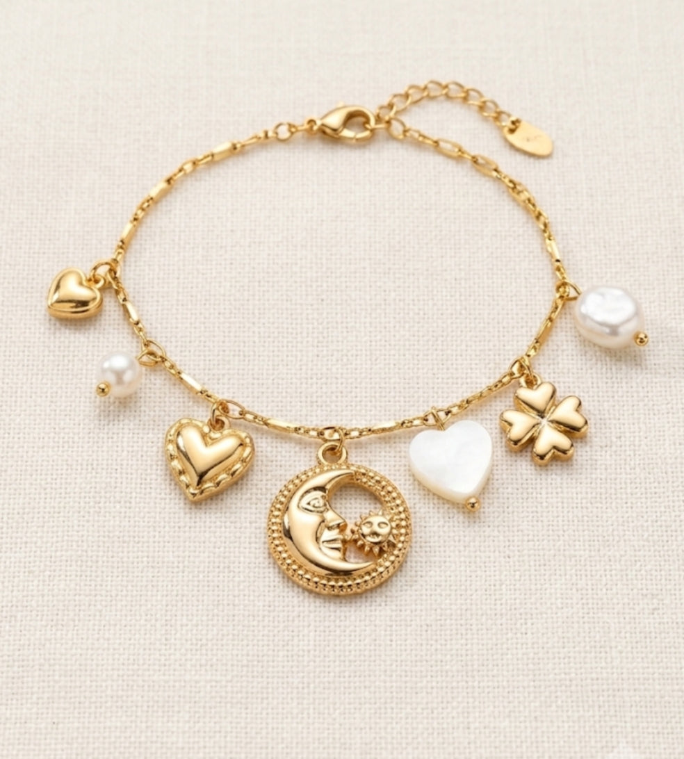Bracelet "Trésor Céleste" – Acier Inoxydable doré