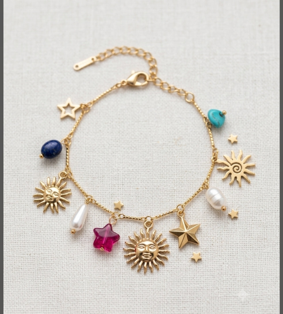 Bracelet "Lumière Cosmique" – Acier Inoxydable doré