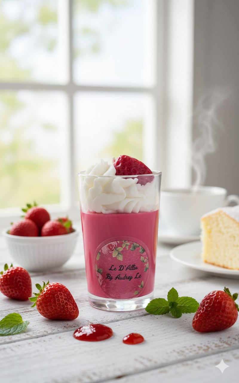 Bougie verrine Fraise