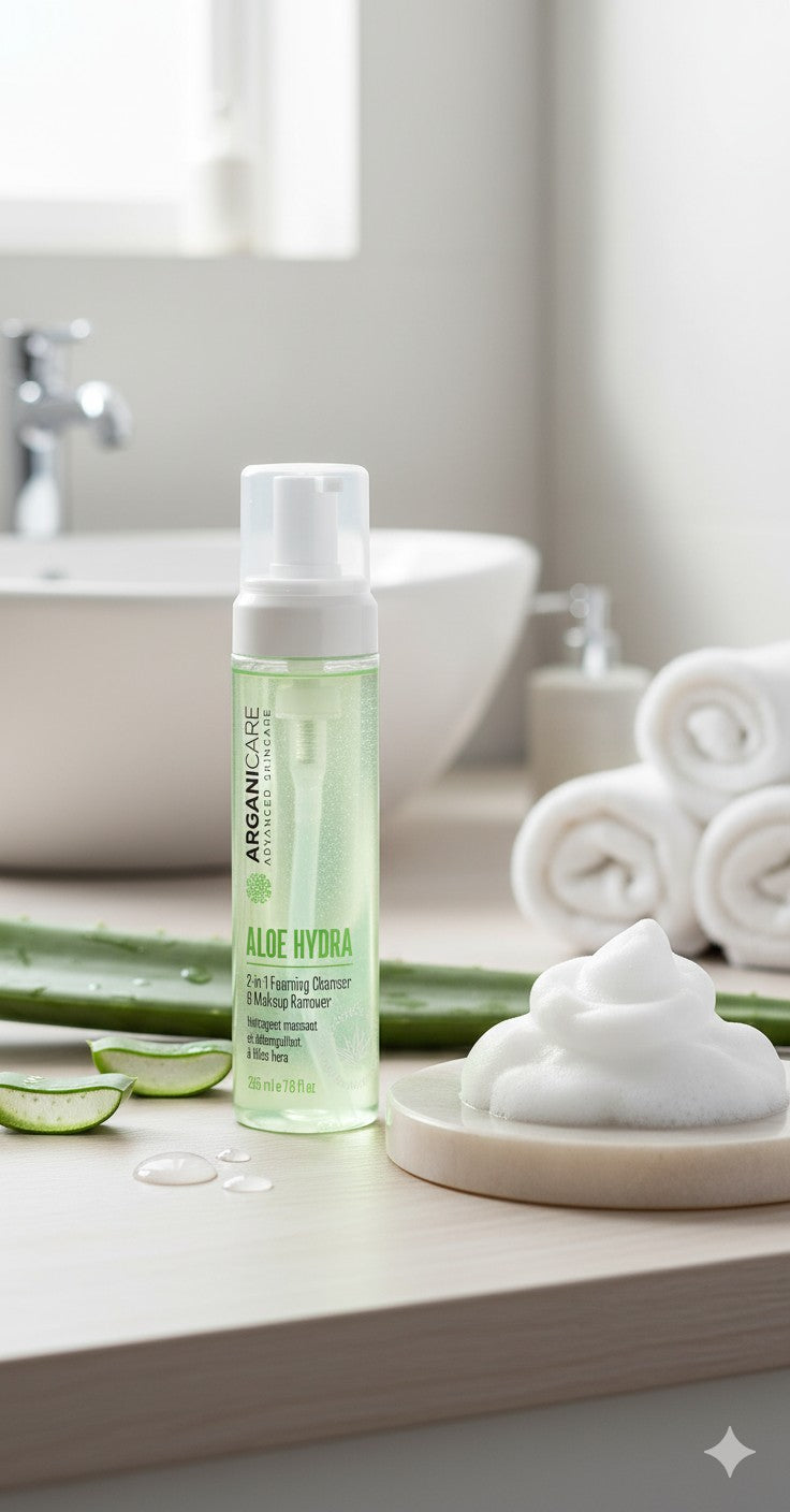 Mousse nettoyante et démaquillante