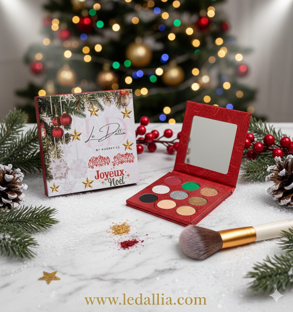 Palette de Fards à Paupières – Édition Limitée Noël (9 teintes de luxe)