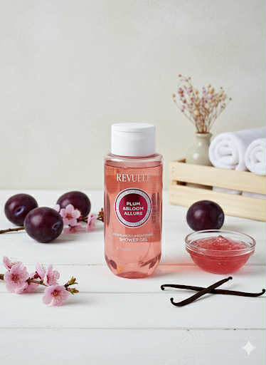 Gel de Douche Prune Fumée, Fleurs, Vanille - 400ml