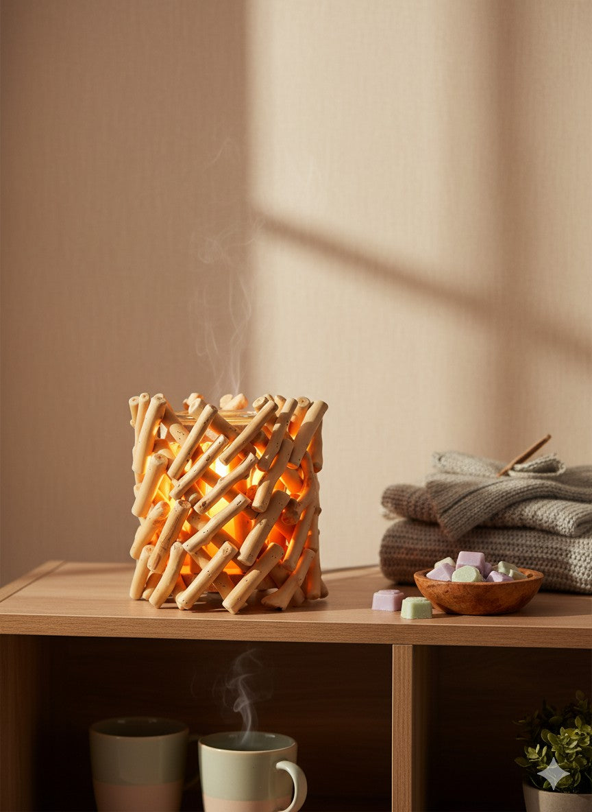 LAMPE DIFFUSION A CHALEUR DOUCE BOIS