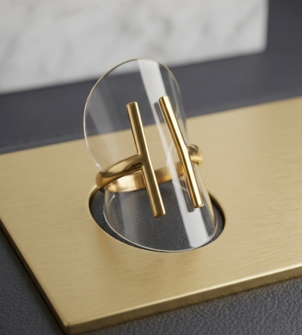 Bague "Linéa" – Acier Inoxydable doré