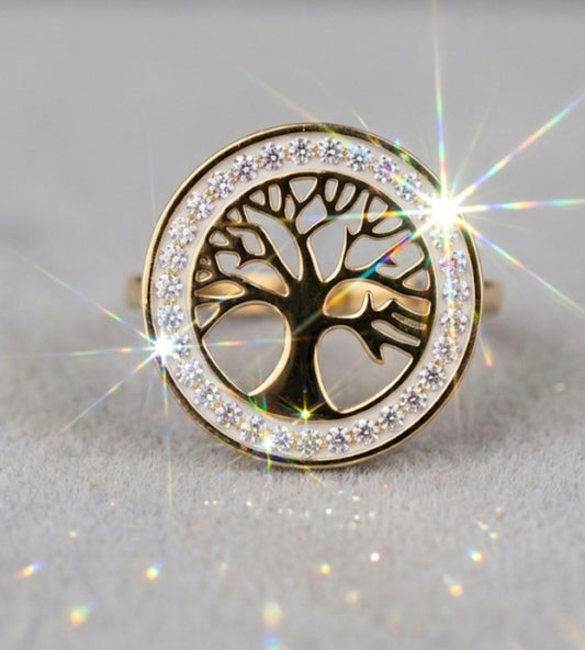 Bague "Gaïa" – Acier Inoxydable doré
