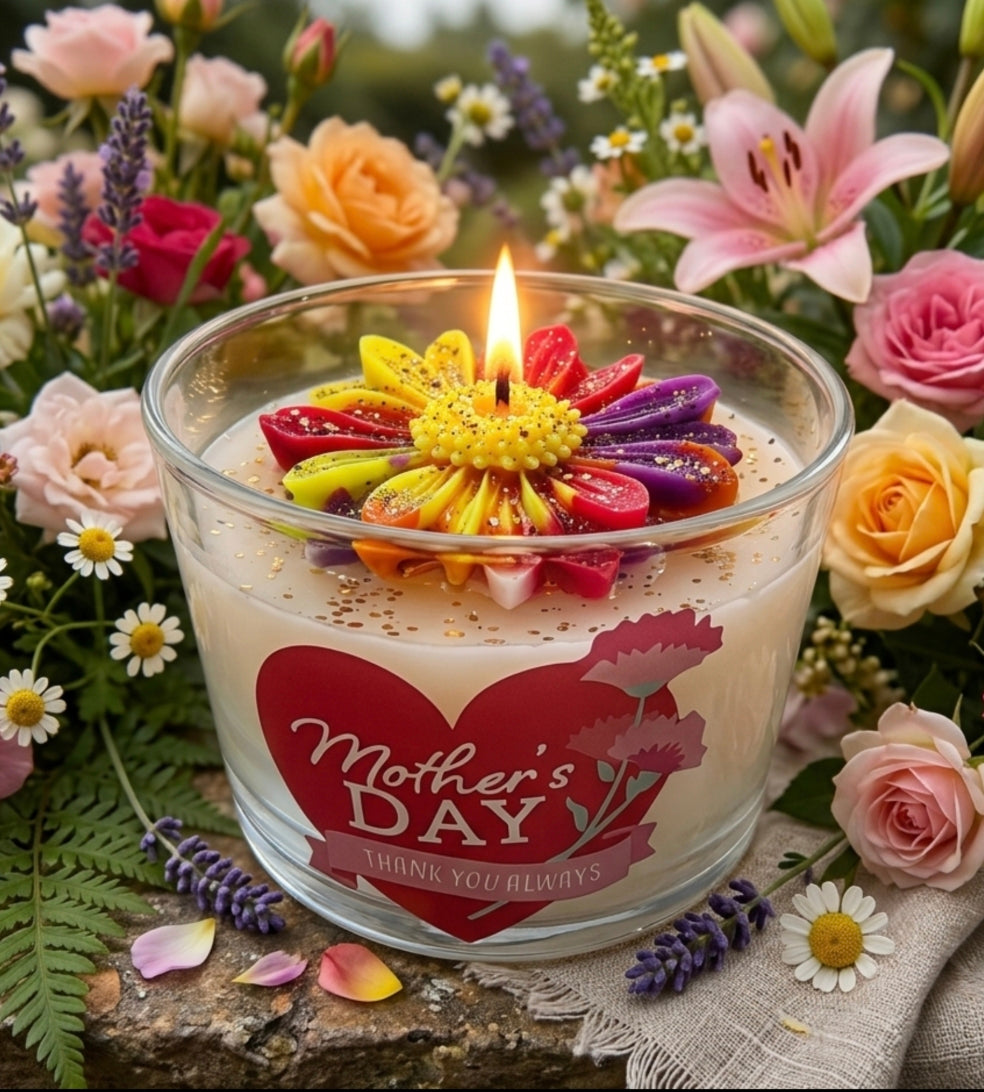 Bougie Fleur de Printemps – Édition Limitée Fête des Mères