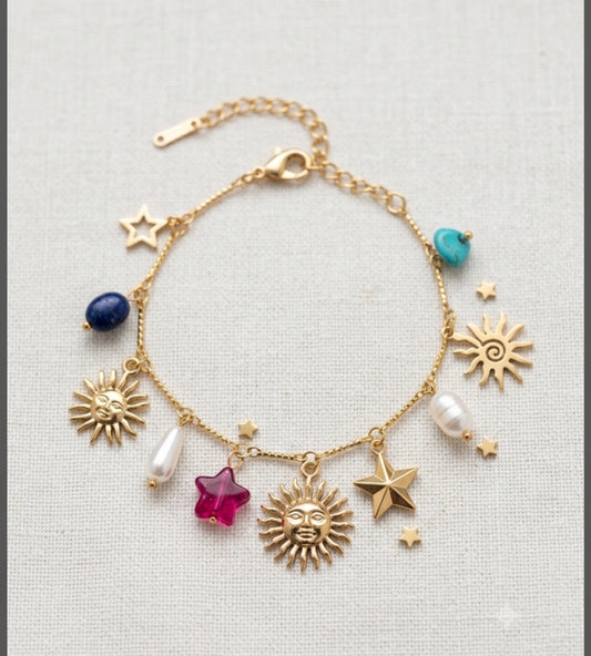 Bracelet "Lumière Cosmique" – Acier Inoxydable doré