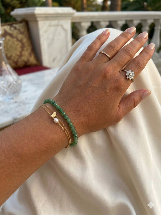 Bracelet "Sève d'Émeraude" — Aventurine Verte Naturelle