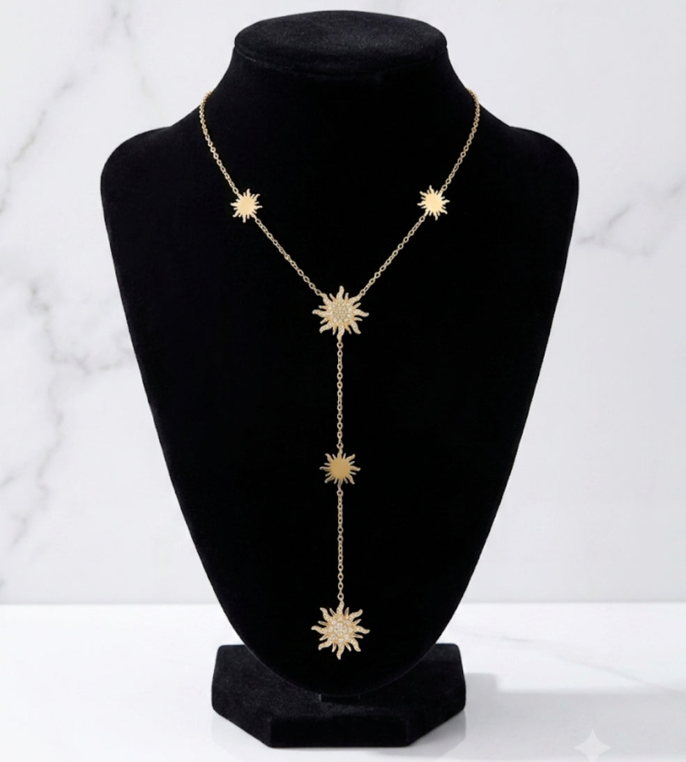 Collier "Sun Aura" – Acier Inoxydable doré