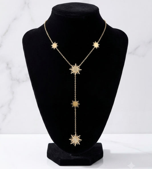 Collier "Sun Aura" – Acier Inoxydable doré