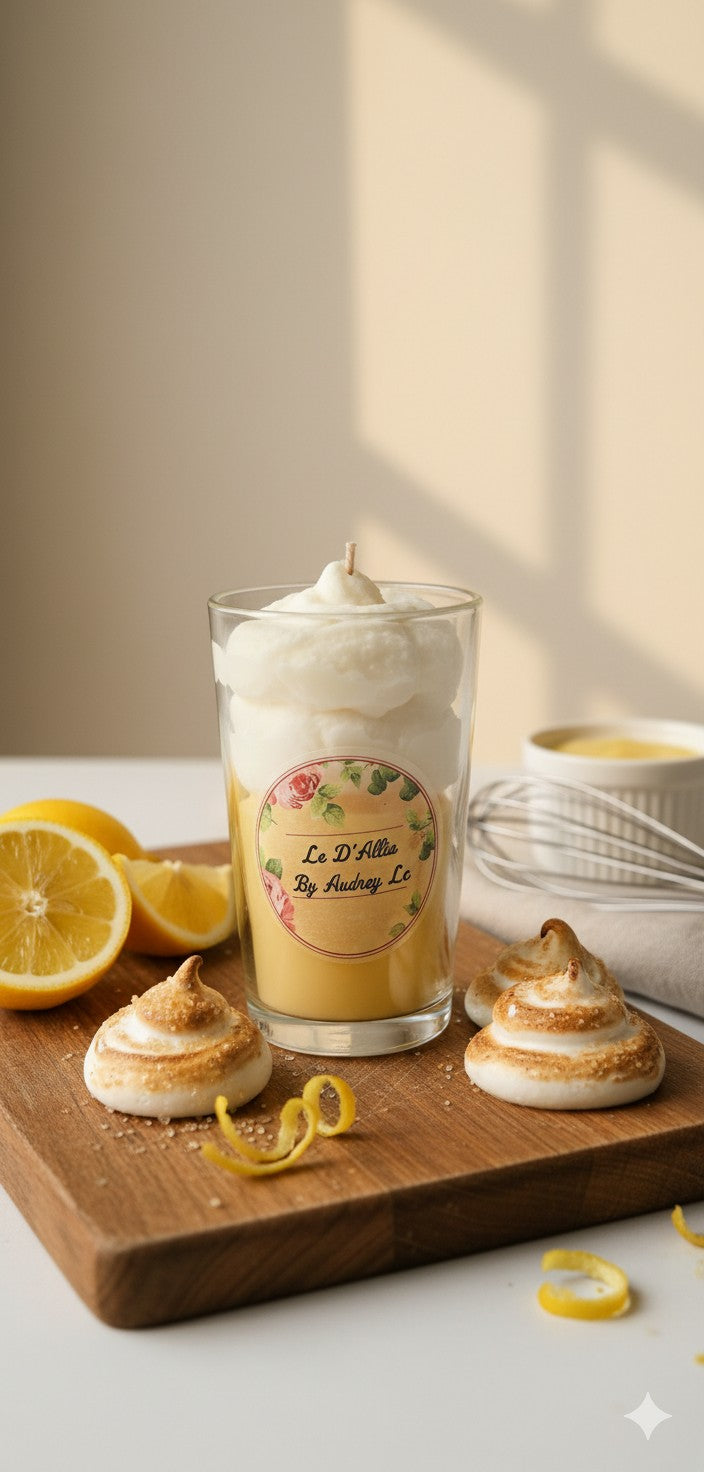 Bougie verrine Citron meringué