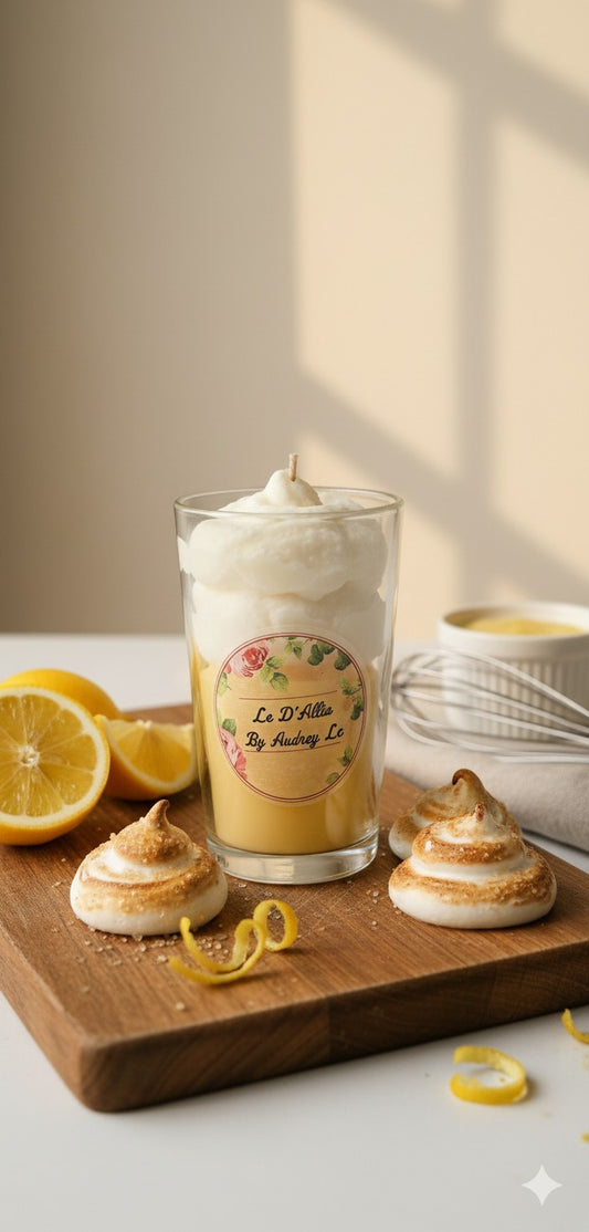 Bougie verrine Citron meringué