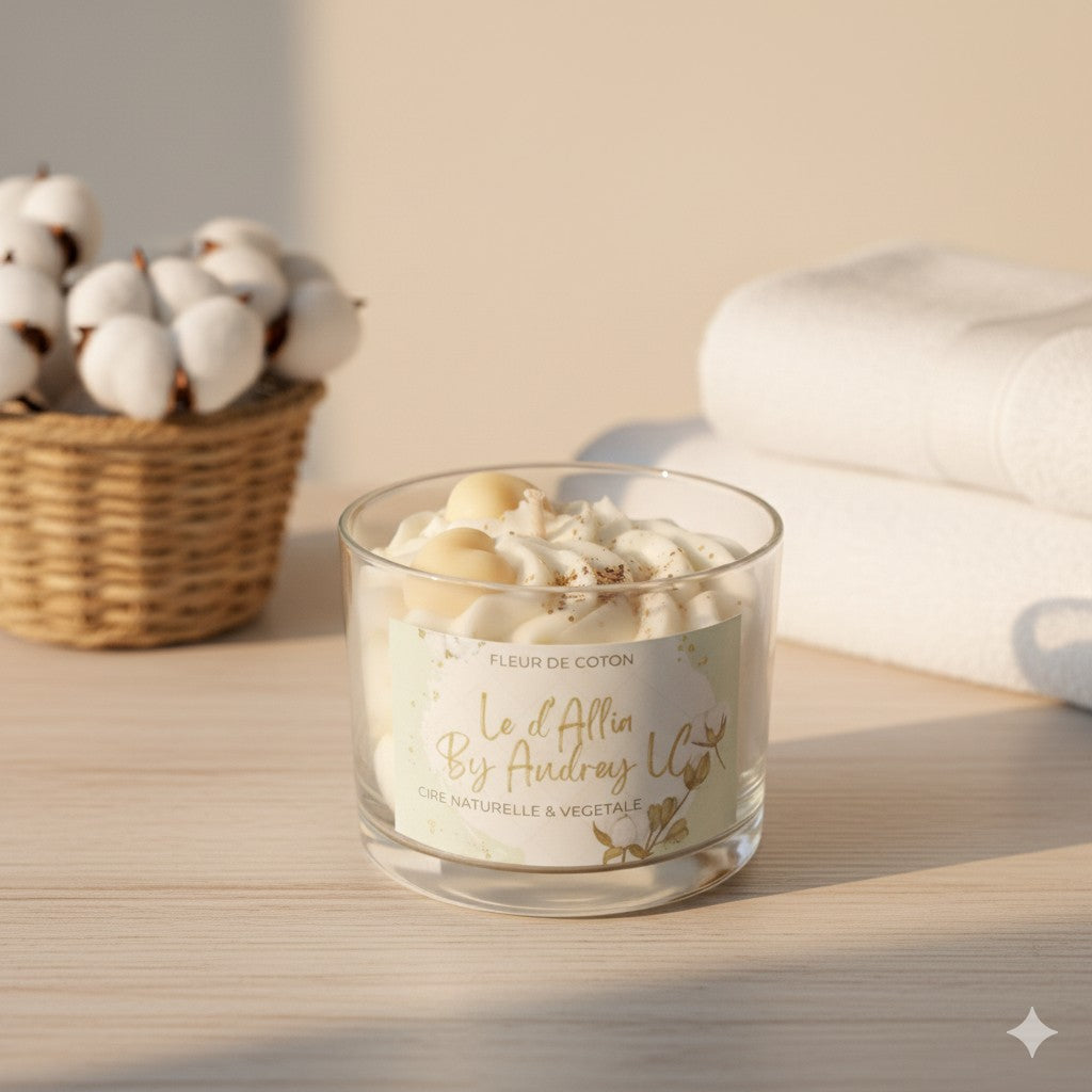 Bougie "Fleur de coton"