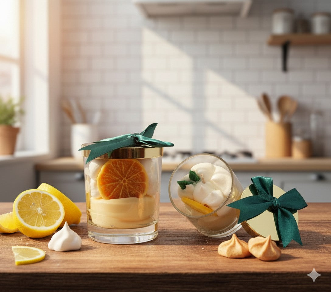 Bougie Nœud Tarte aux citrons meringuée