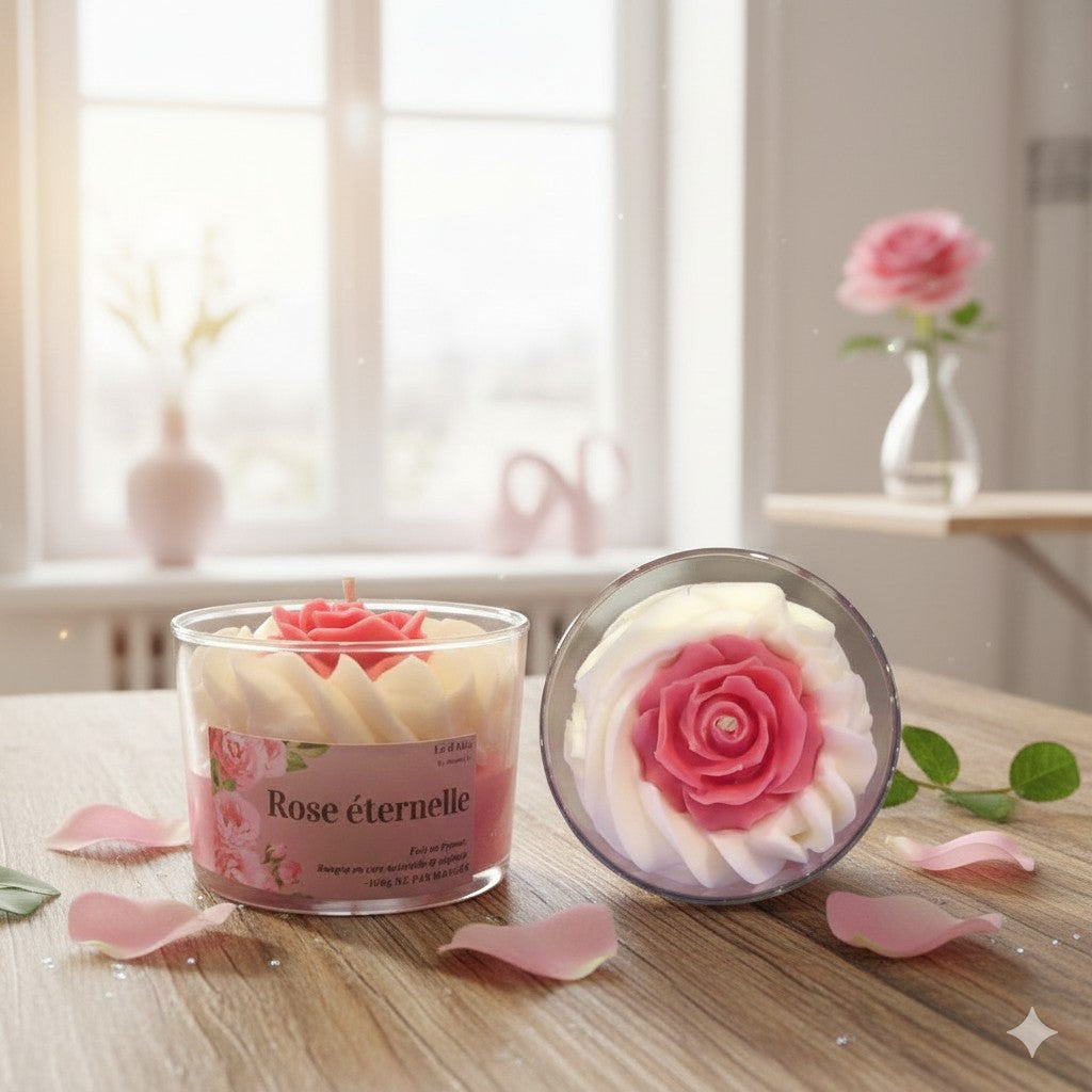 Bougie "Rose éternelle"