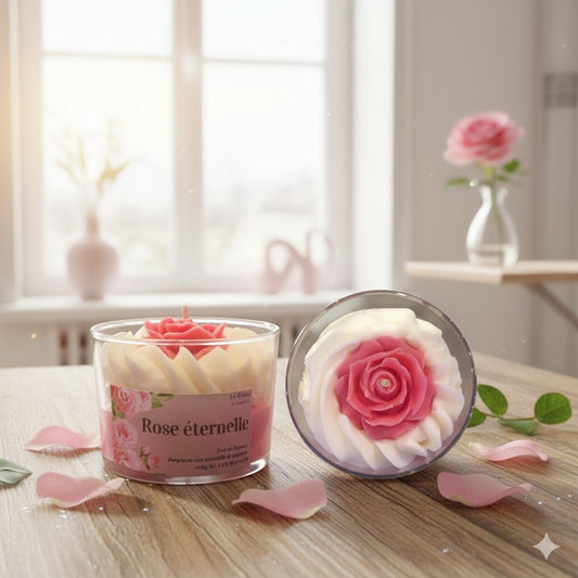 Bougie "Rose éternelle"