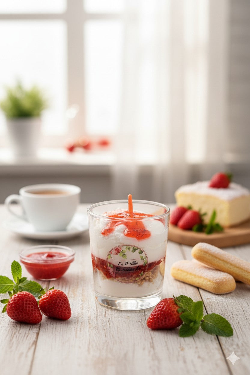 Bougie Tiramisu Fraise