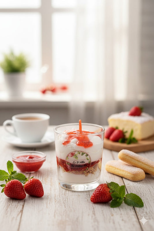 Bougie Tiramisu Fraise