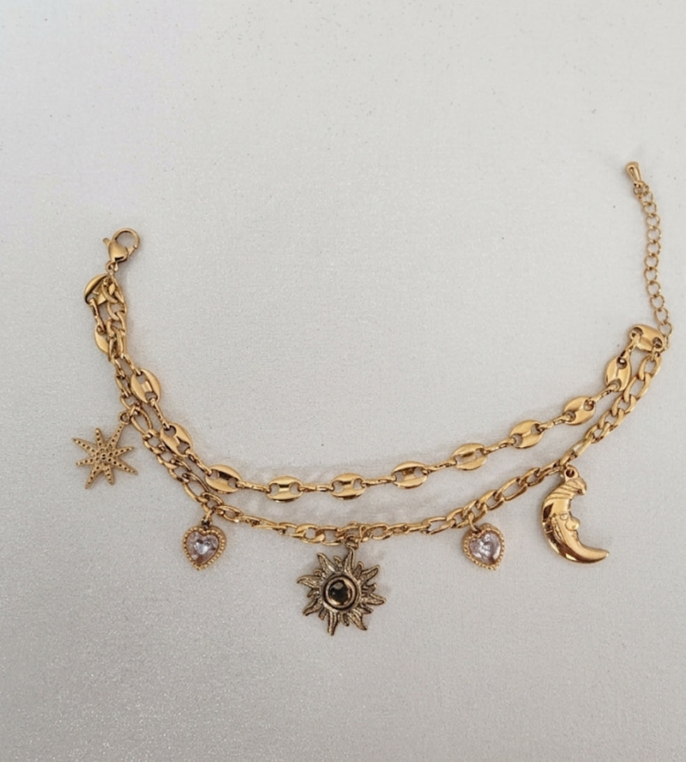 Bracelet "Astre Divin" – Acier Inoxydable doré