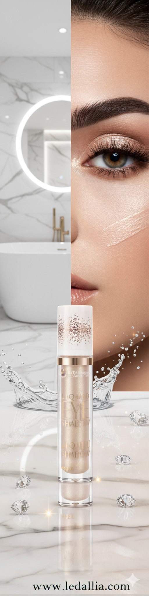 Ombre à Paupières Liquide – Champagne Irisé | Yeux Sensibles
