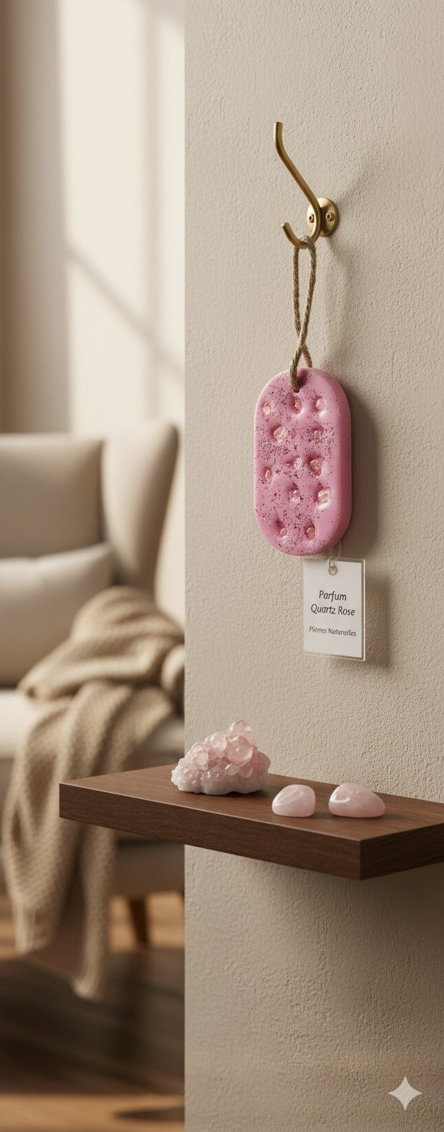 Suspension parfumée : QUARTZ ROSE
