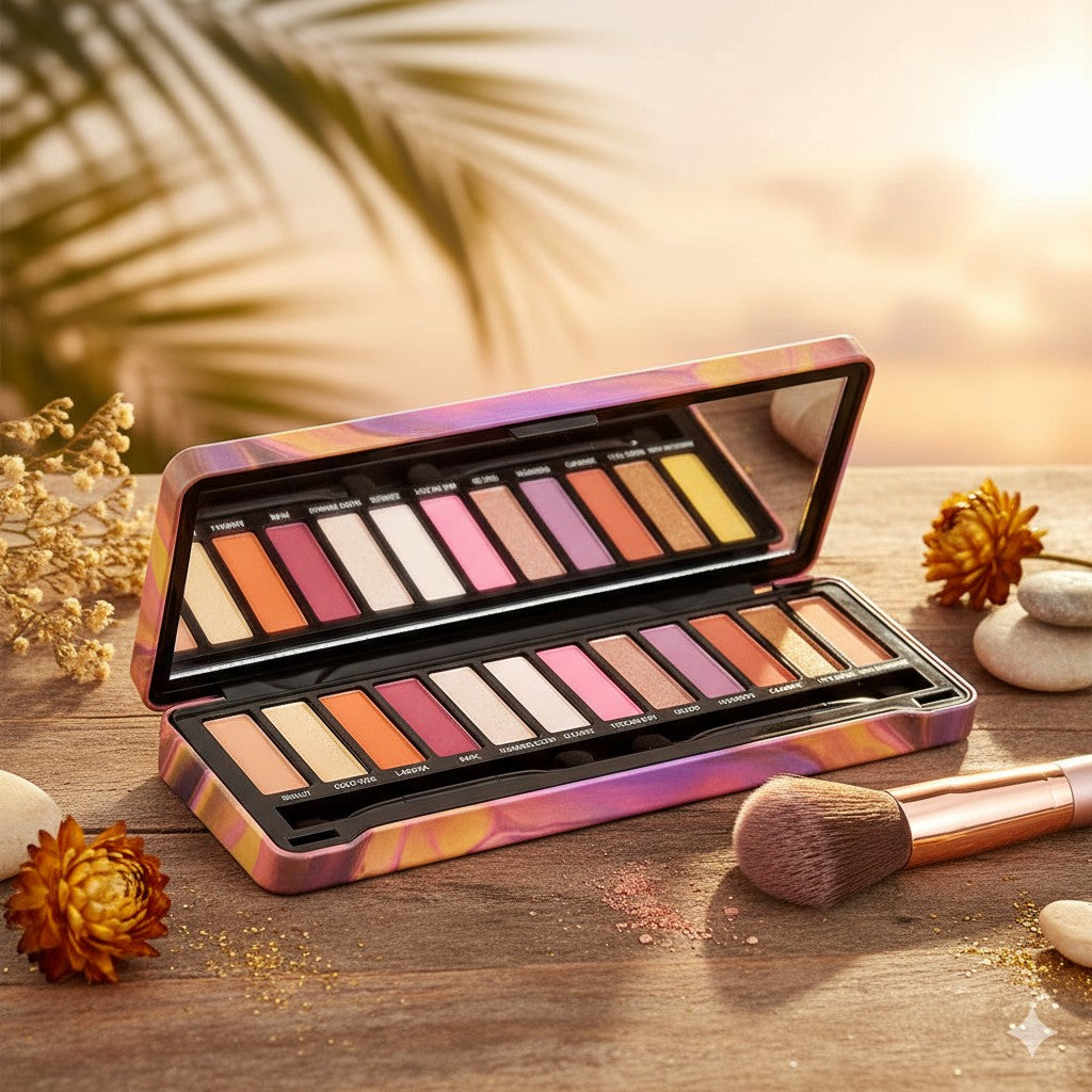 Palette Sunkiss – 12 Fards à Paupières Éclatants